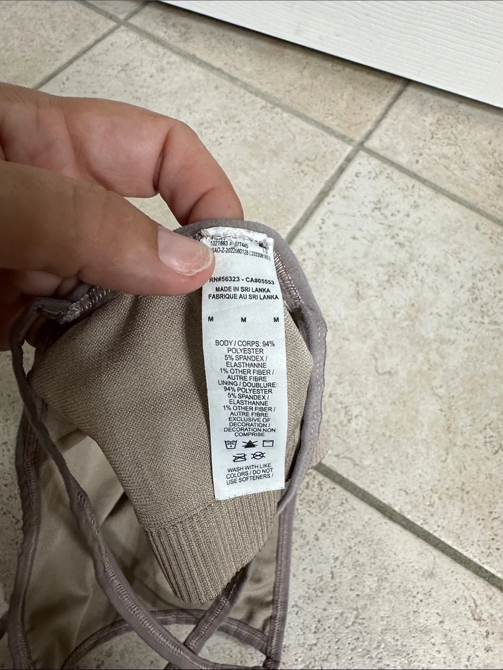 Nike Ribbed Halter Sports Bra in Taupe